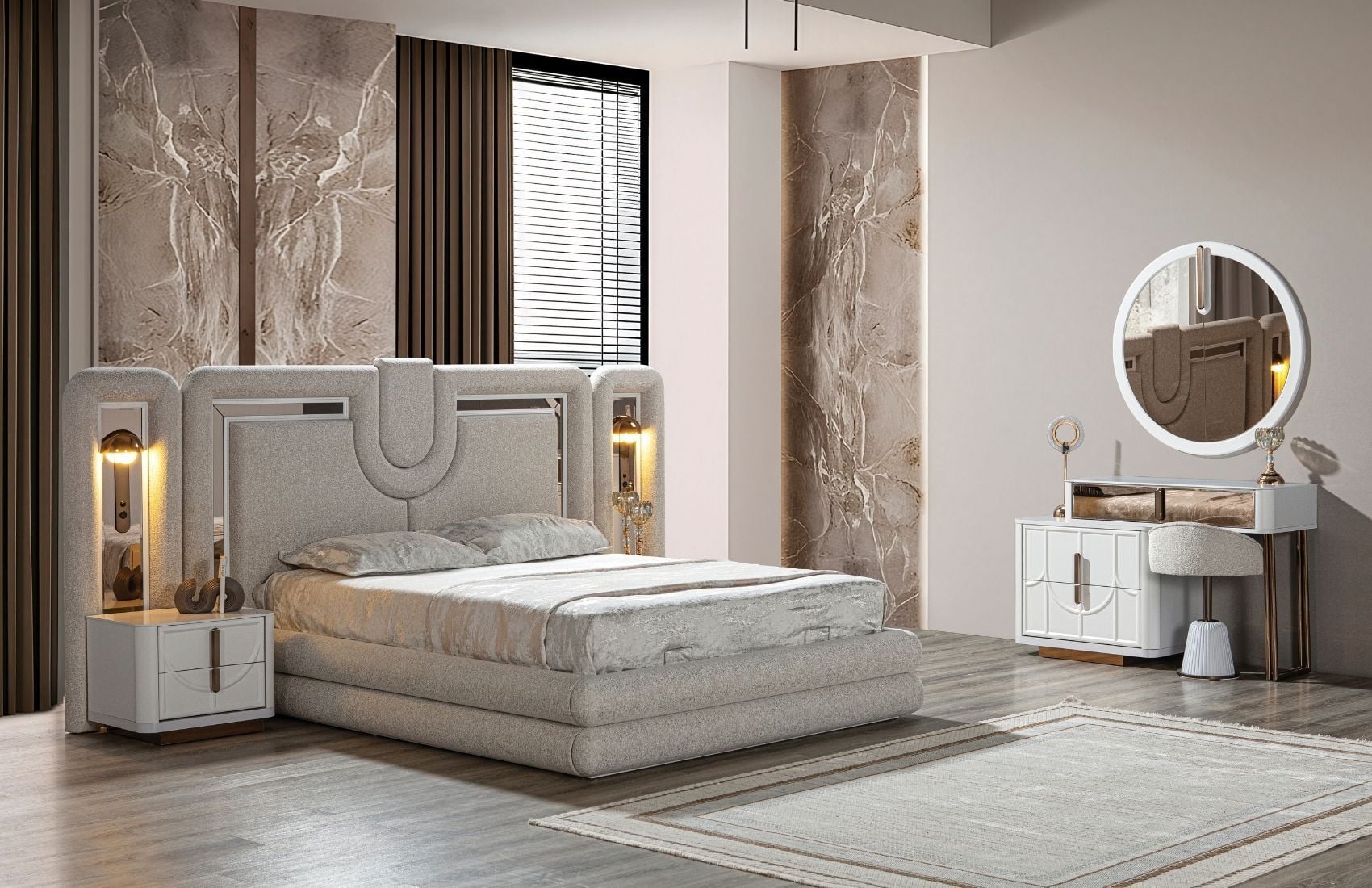 Babil Başlıklı Yatak Odası Takımı(6 K)