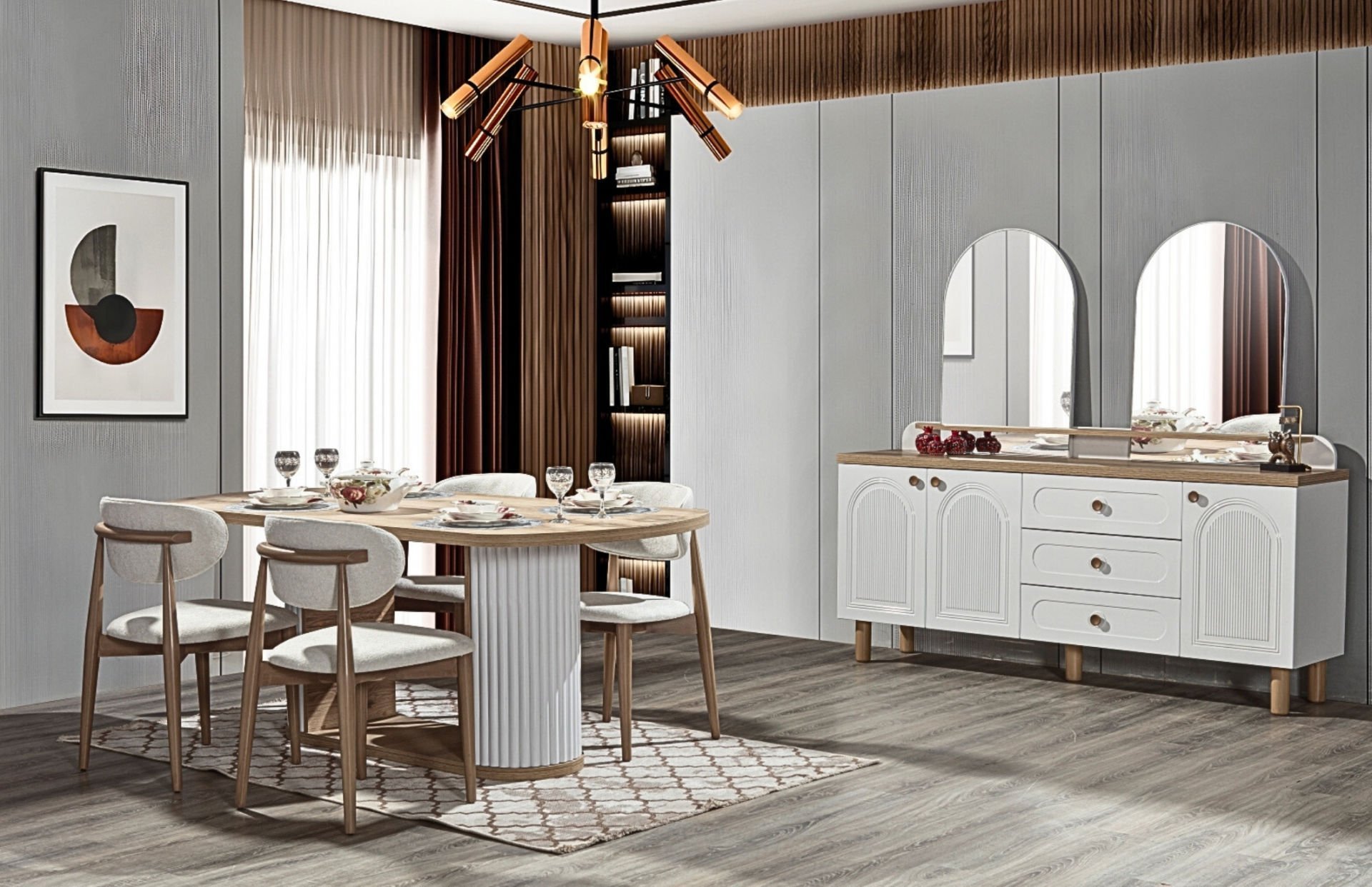 Bohem Yemek Odası Takımı