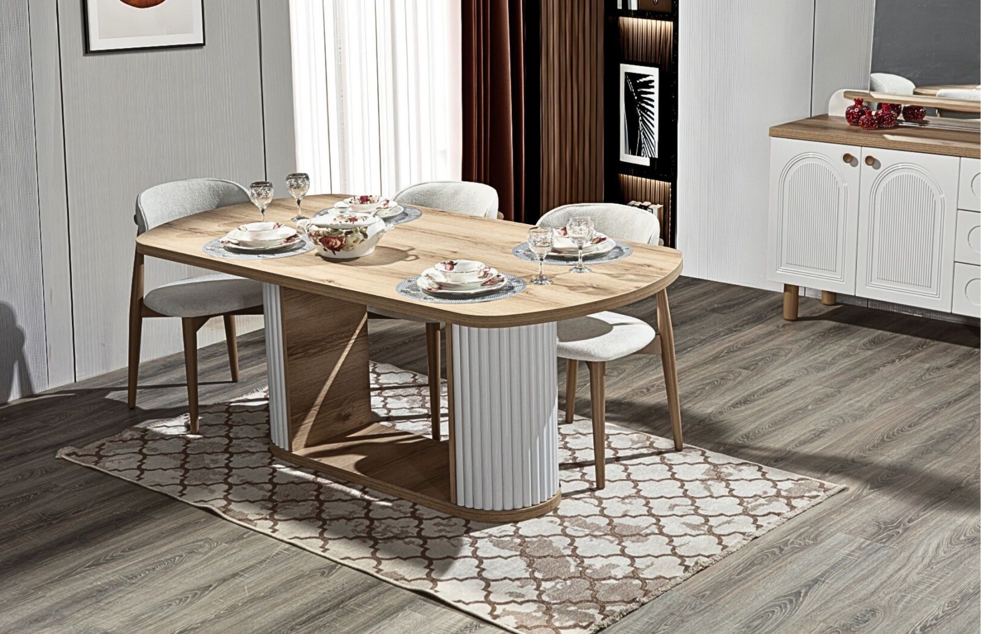 Bohem Yemek Masası Takımı