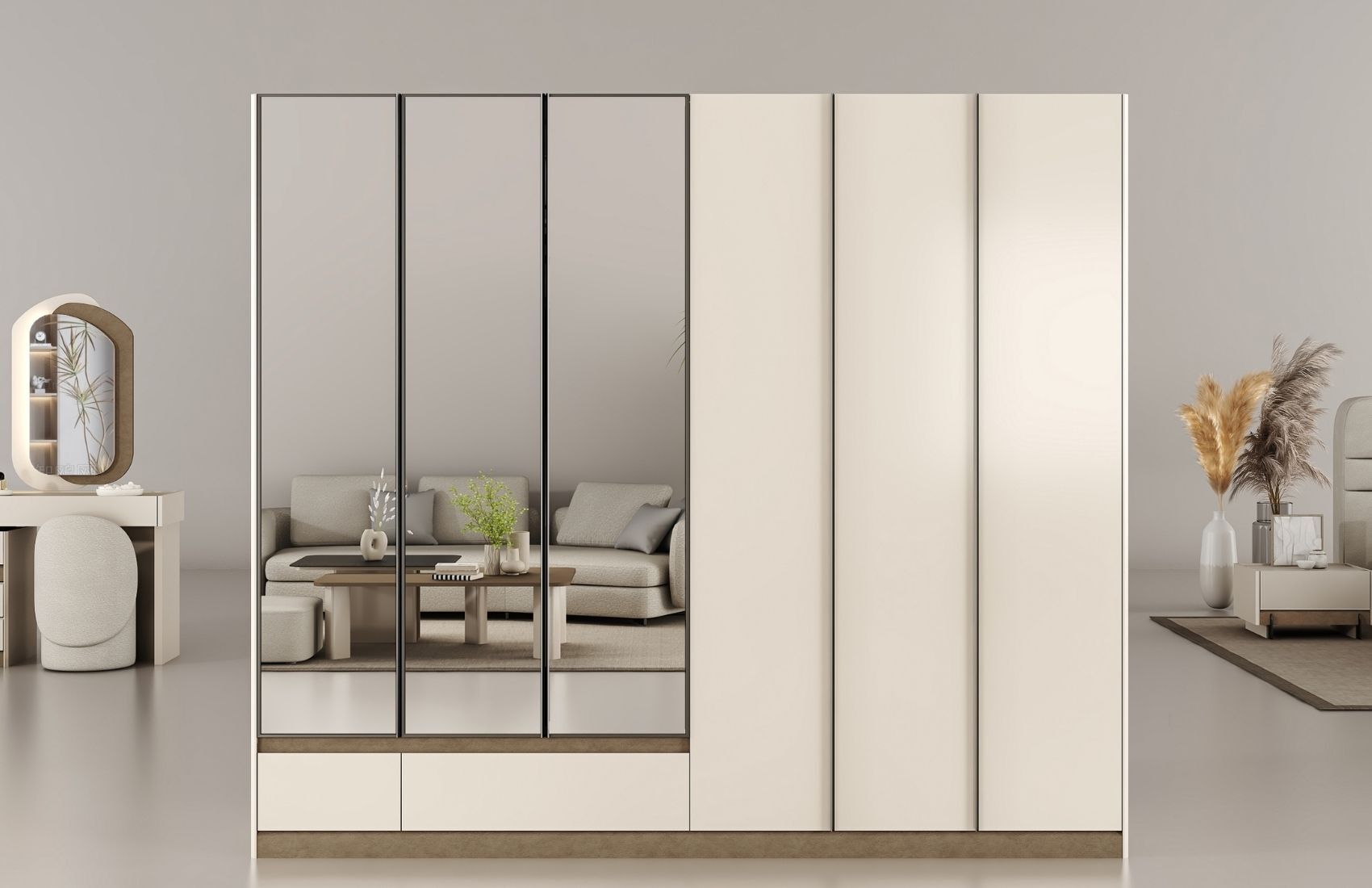 Liza Gardırop(6 Kapaklı)