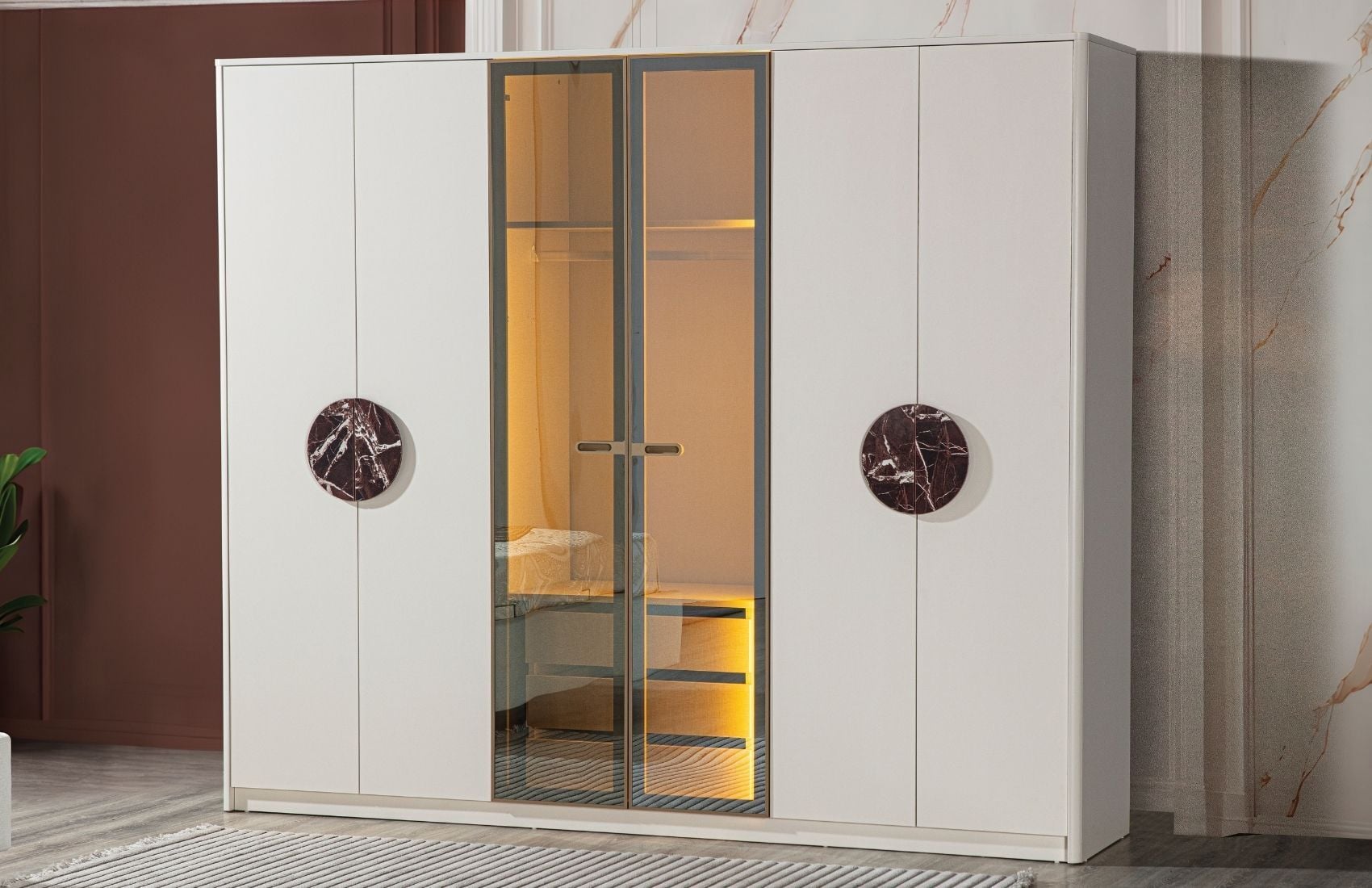 Elegant Gardırop (6 Kapaklı)