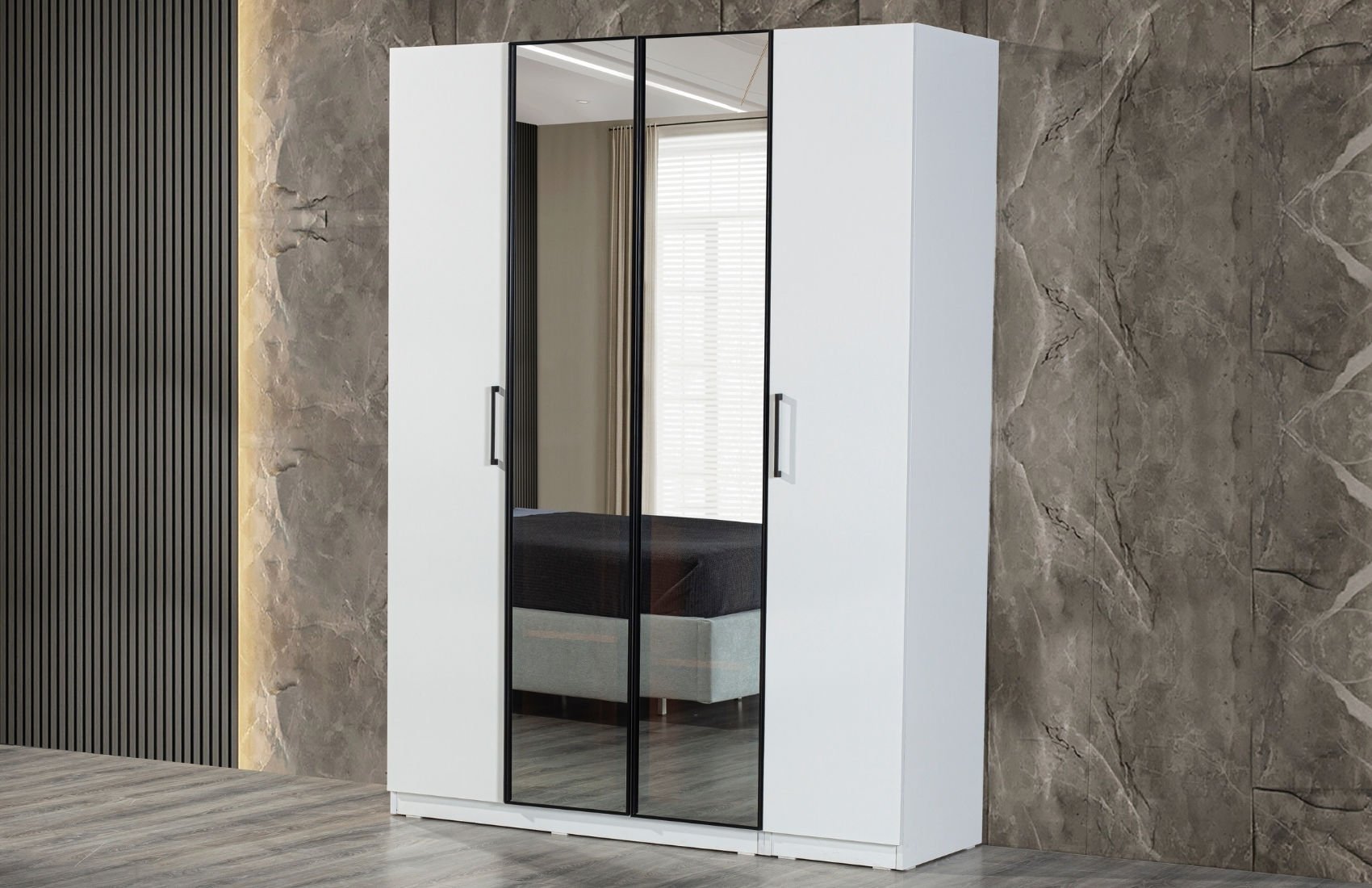 Likya Dört Kapaklı Gardırop