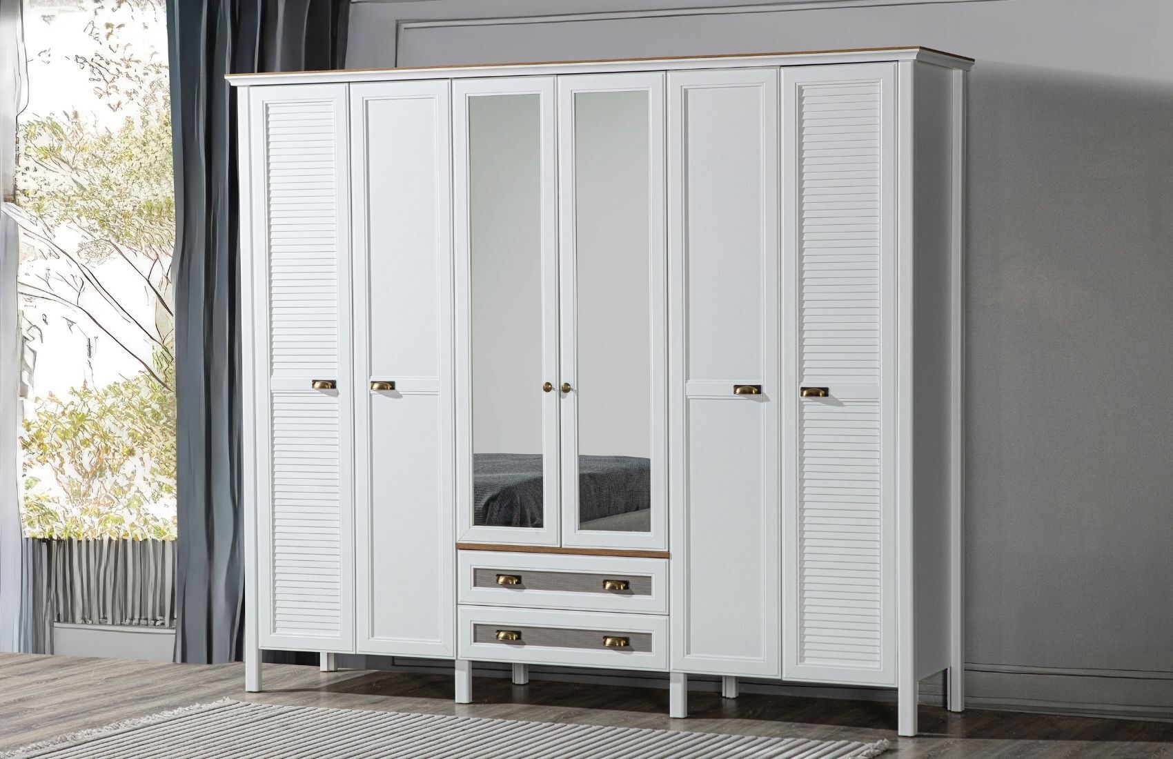 Helen Gardırop 6 Kapaklı