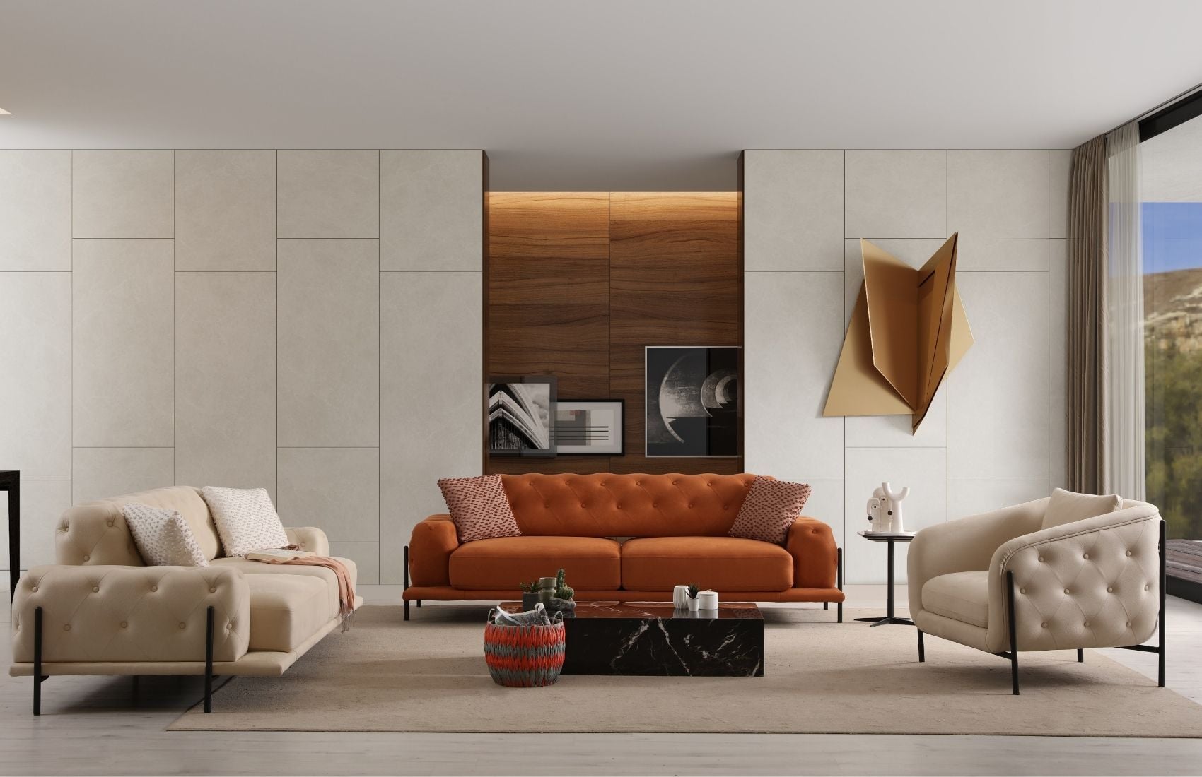 Eos Yataklı Kapitoneli Koltuk Takımı