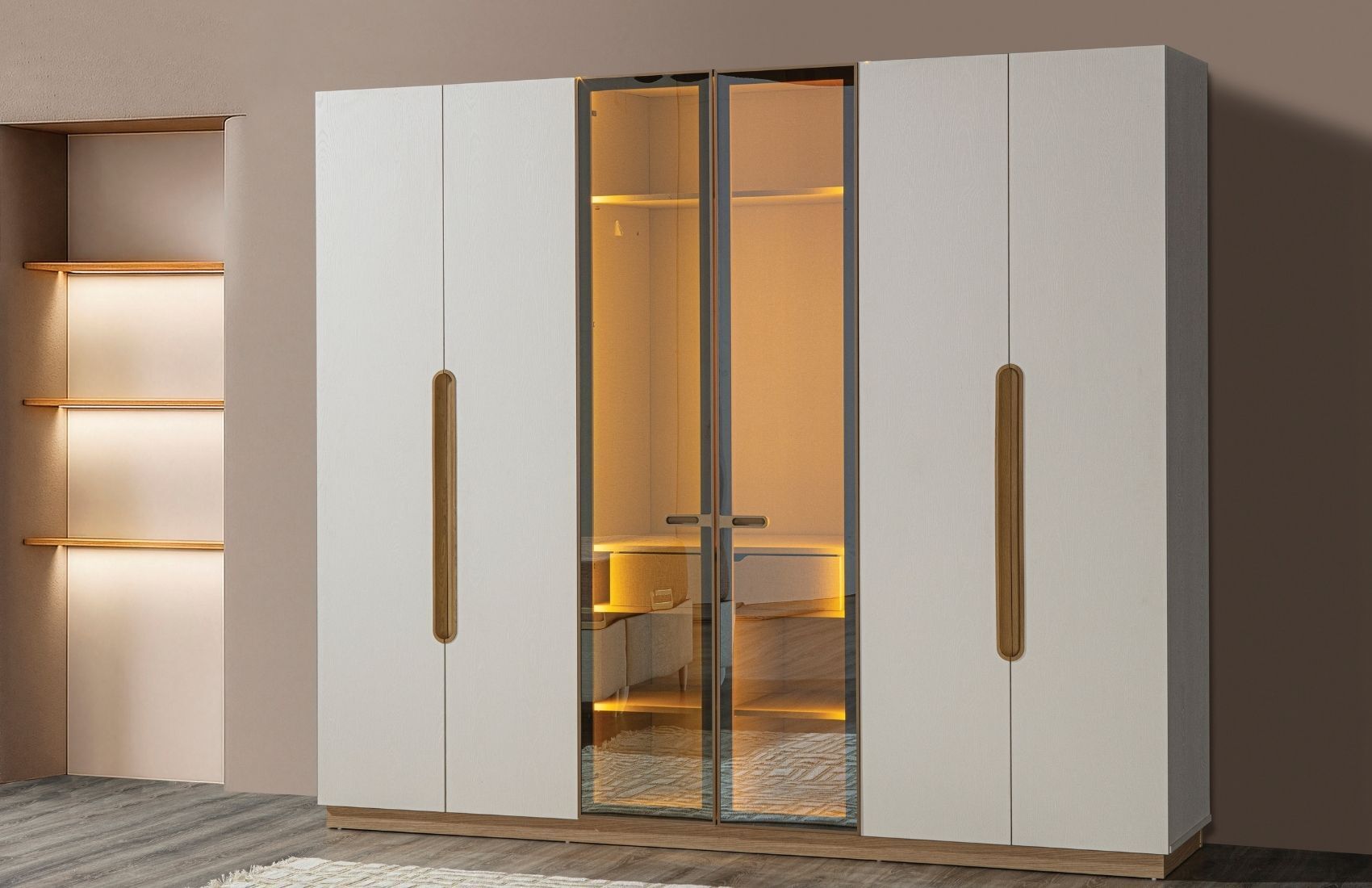 Senkron Gardırop 6 Kapaklı