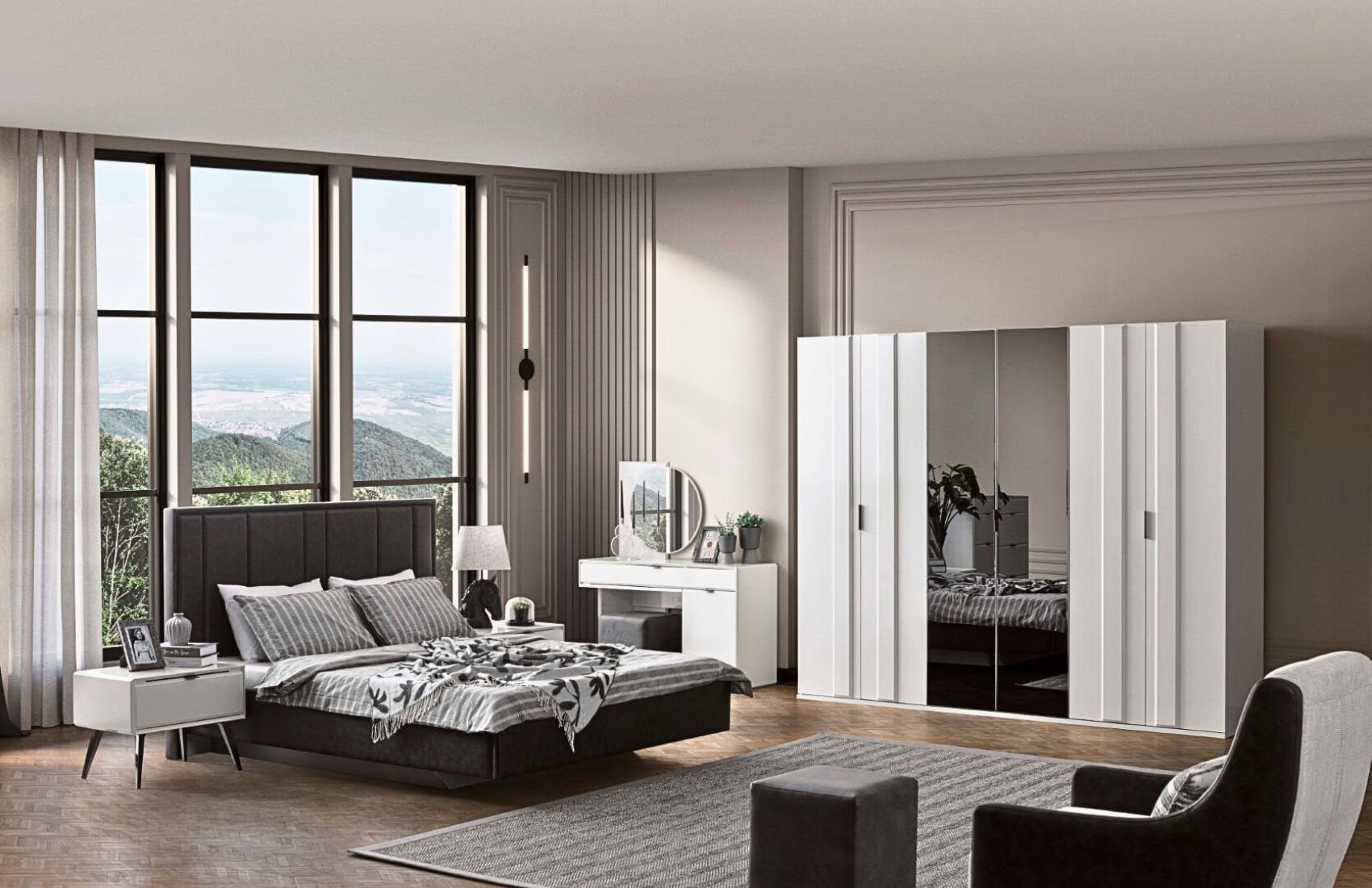 Sirius Yatak Odası Takımı (6 Kap.)