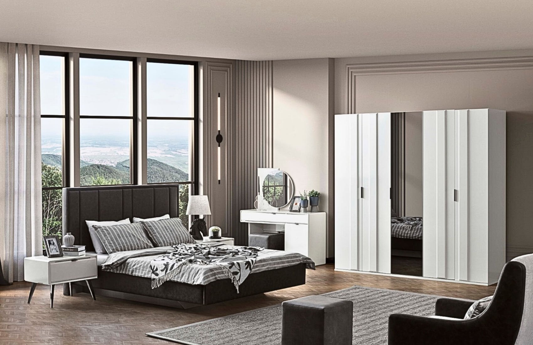 Sirius Yatak Odası Takımı (5 Kap.)