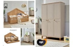 Ege Çocuk Odası Takımı (3'lü Dolap)