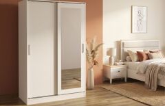Vega Sürgülü Gardırop Sedef Krem 130
