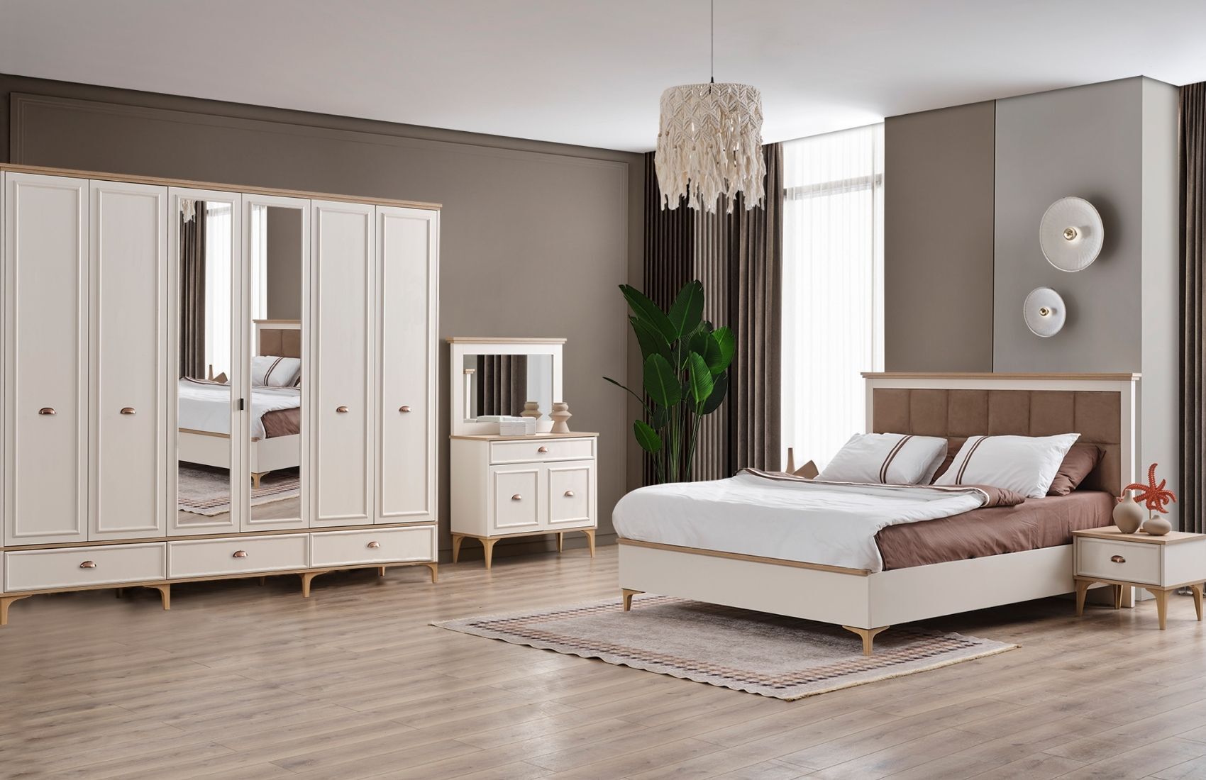 Mira Yatak Odası Takımı (6 Kapaklı)