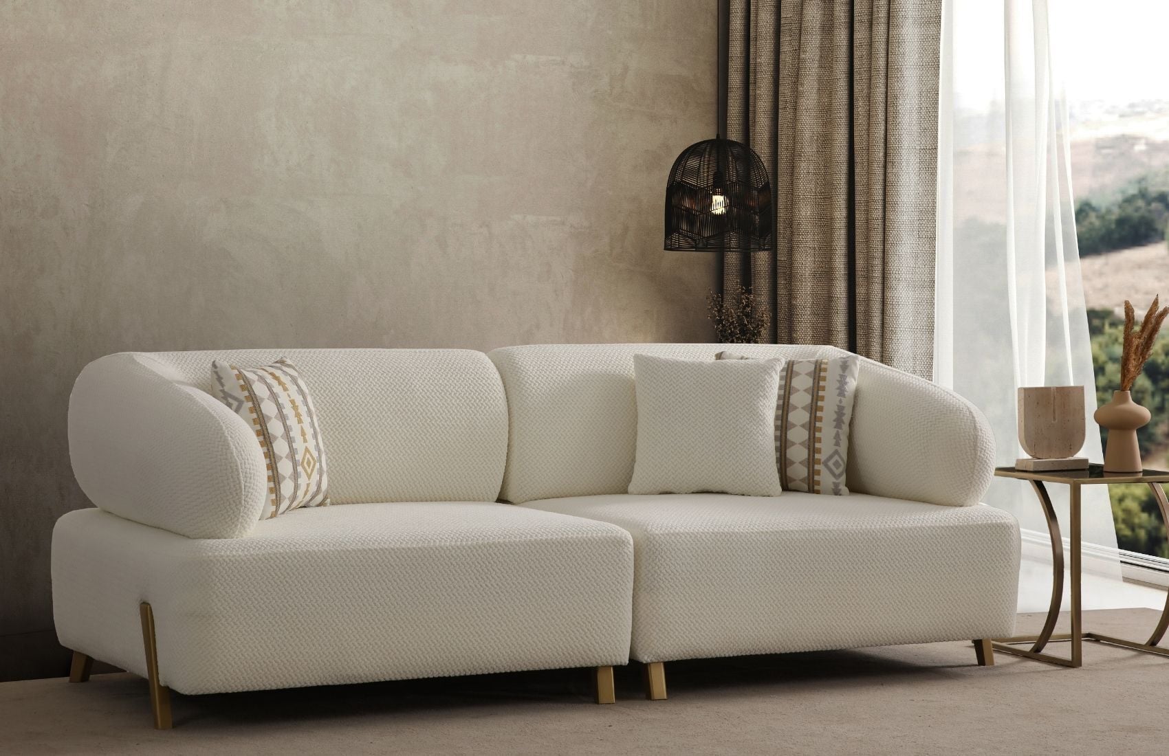 İlyora Antik Pre. Üçlü Koltuk