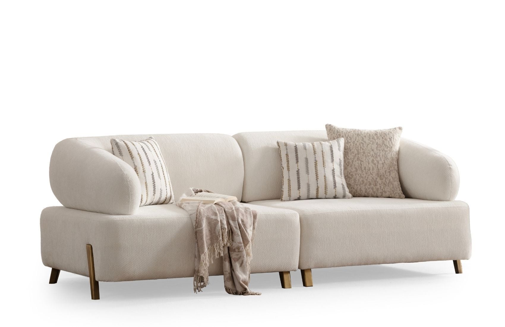 İlyora Antik Yataklı Üçlü Koltuk