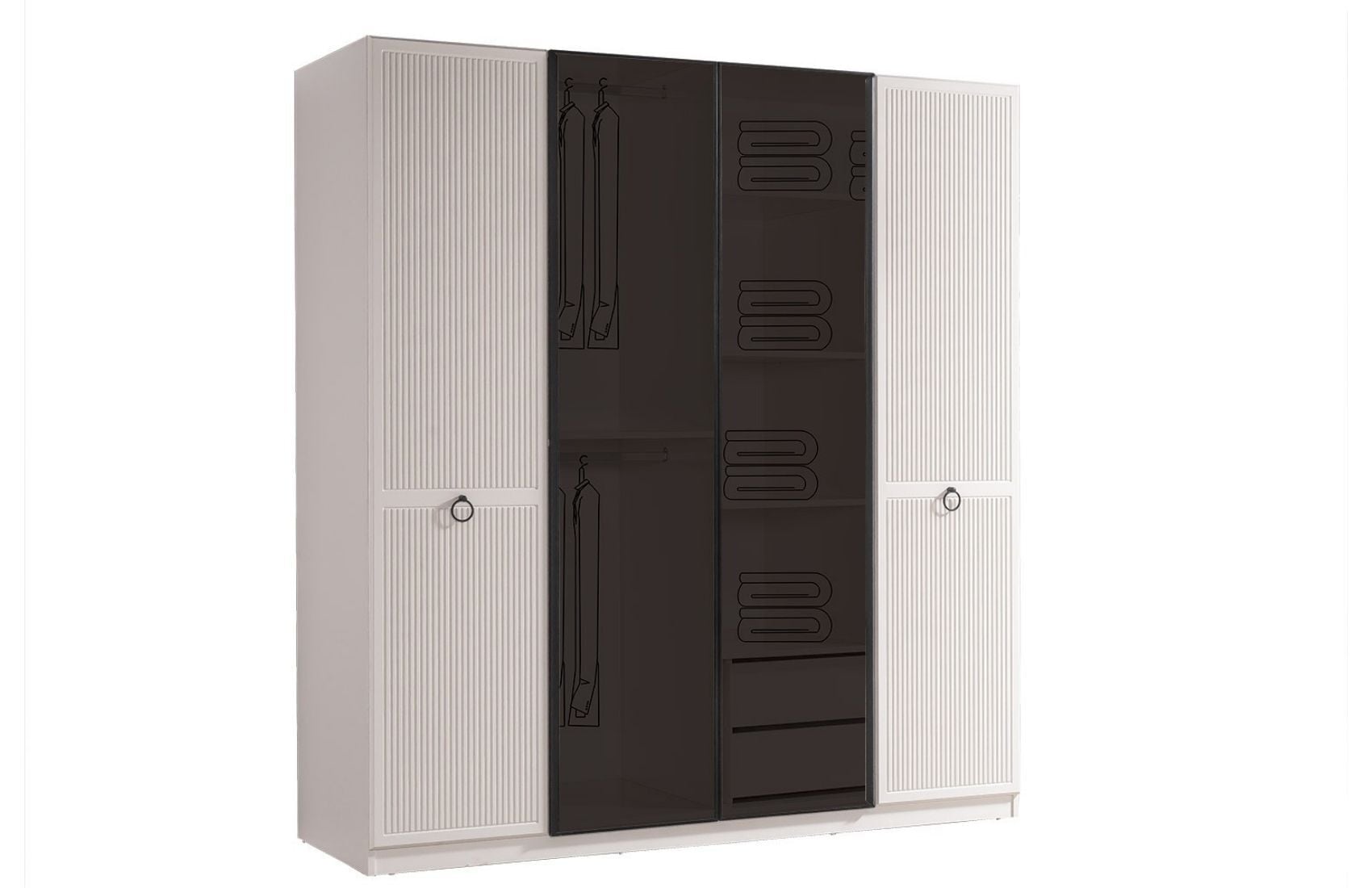 Savana Gardırop (4 Kapaklı)