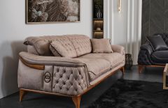 Lotus Nubuk Üçlü Koltuk