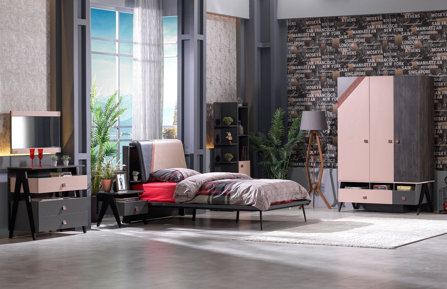 Mix Genç Odası Takımı (3'lü Dolap) DOLAP