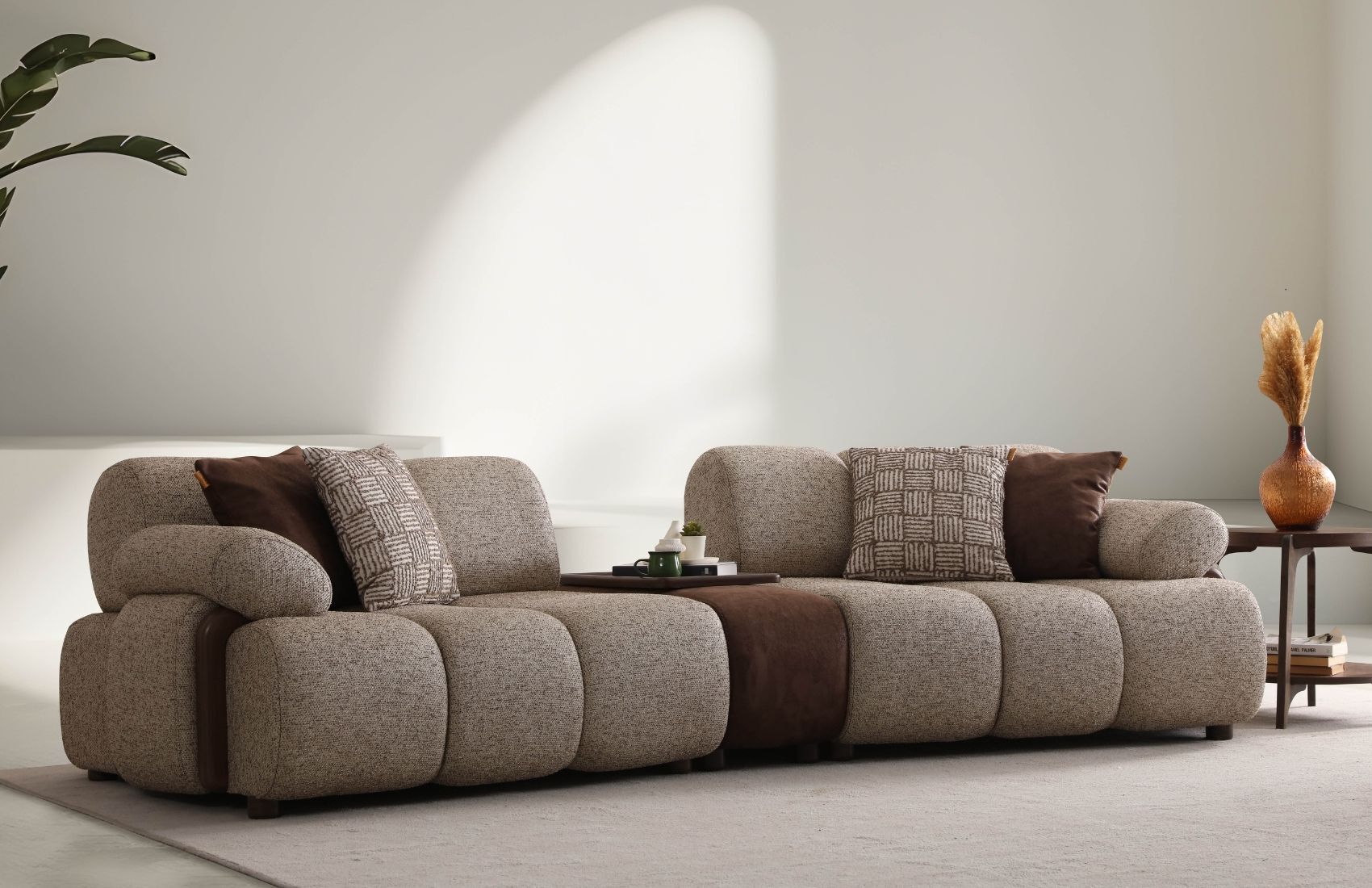 Marsilya Üçlü Koltuk Ara Piyonlu