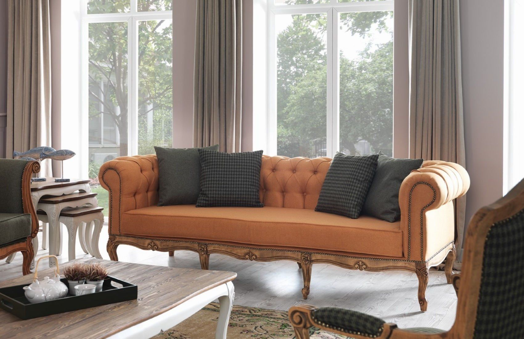 Vintage Üçlü Koltuk