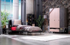 Smart Genç Odası Takımı Beyaz (3'lü Dolap) DOLAP