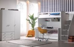 Smart Genç Odası Takımı Gri (3 Kap.)