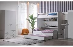 Smart Genç Odası Takımı Gri (3 Kap.)