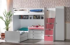 Smart Genç Odası Takımı Pembe (3 Kap.)