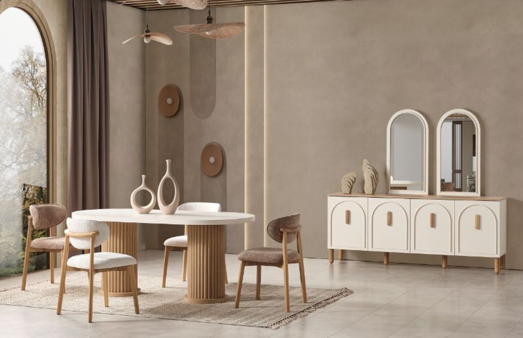 BohemStar Yemek Oda Takımı(Yuv. Ayak.)