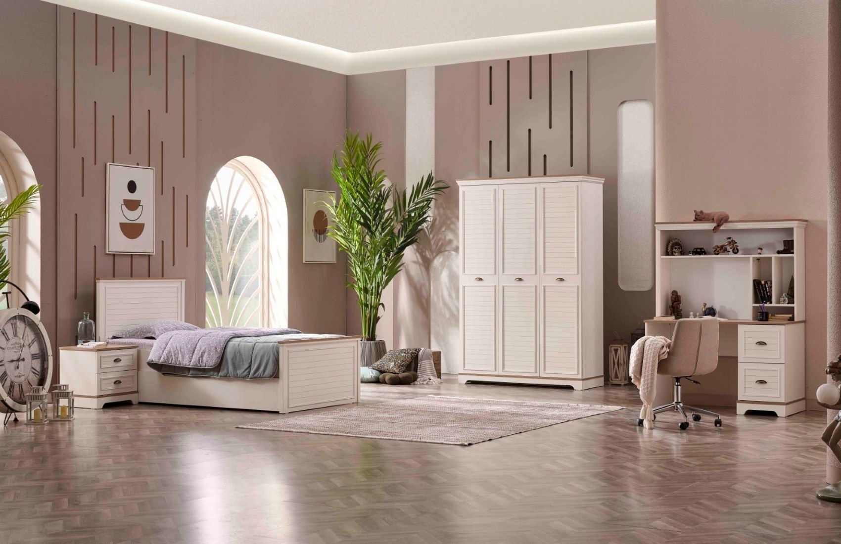 Arte Genç Odası Takımı (3 Kapaklı Dolap)