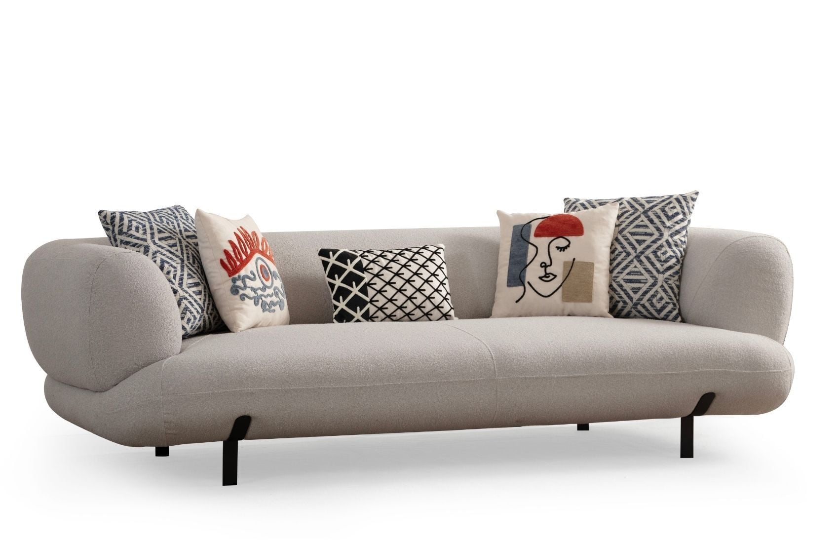 Manetti Üçlü Koltuk (Açık Mavi)