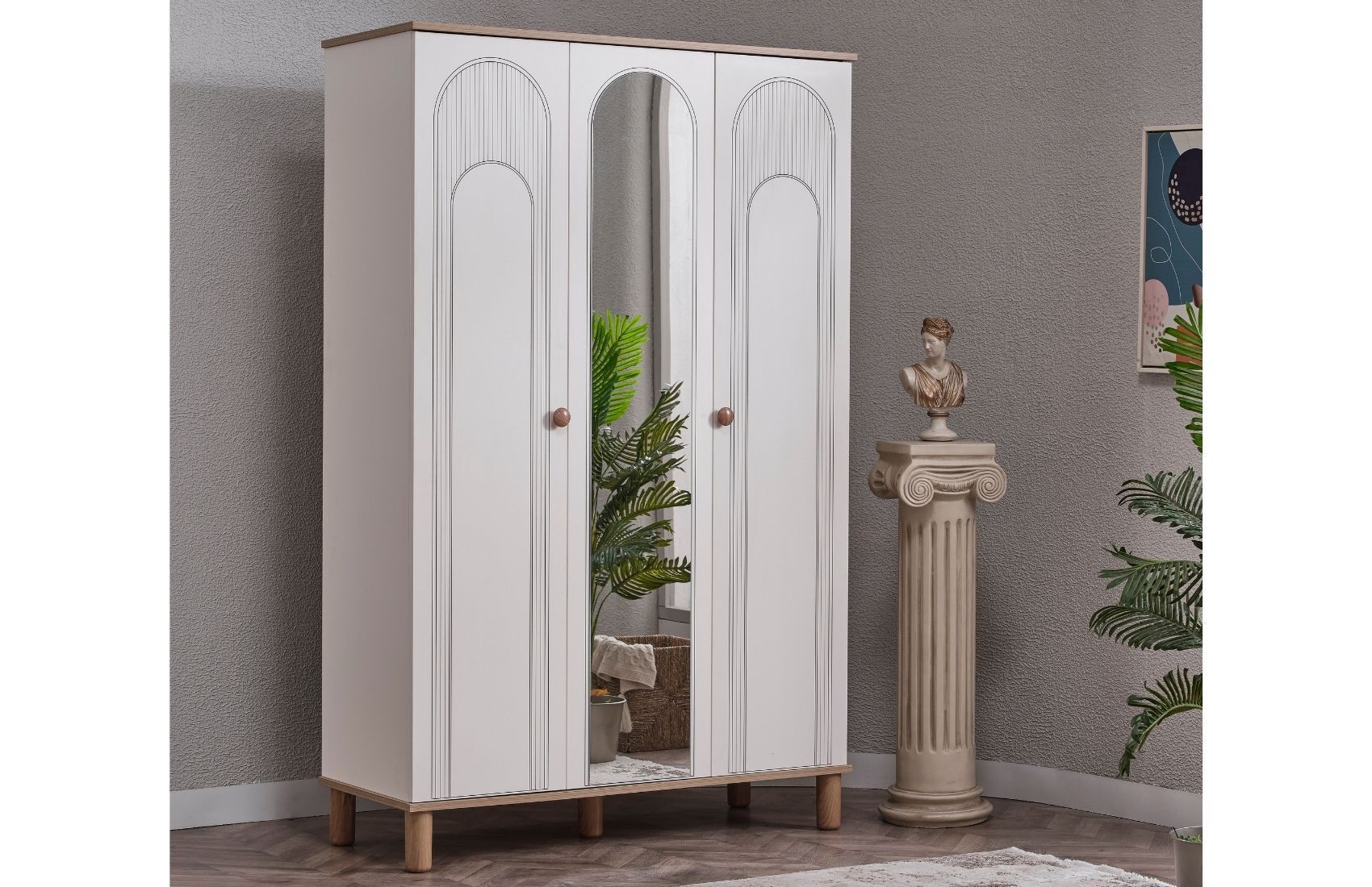 Bohem Genç Gardırop(3 Kapılı)