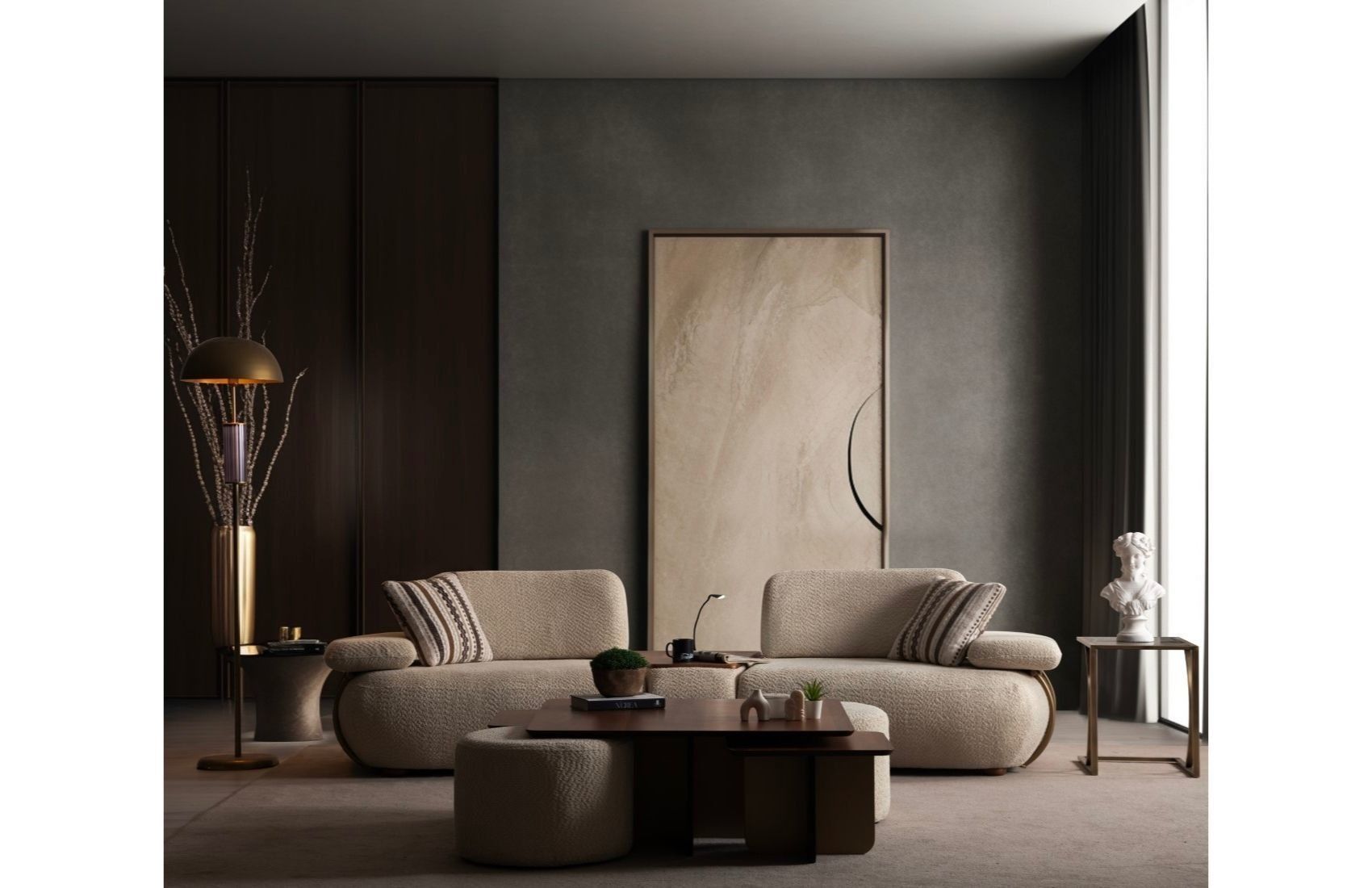 Madrid Üçlü Sehpalı Koltuk