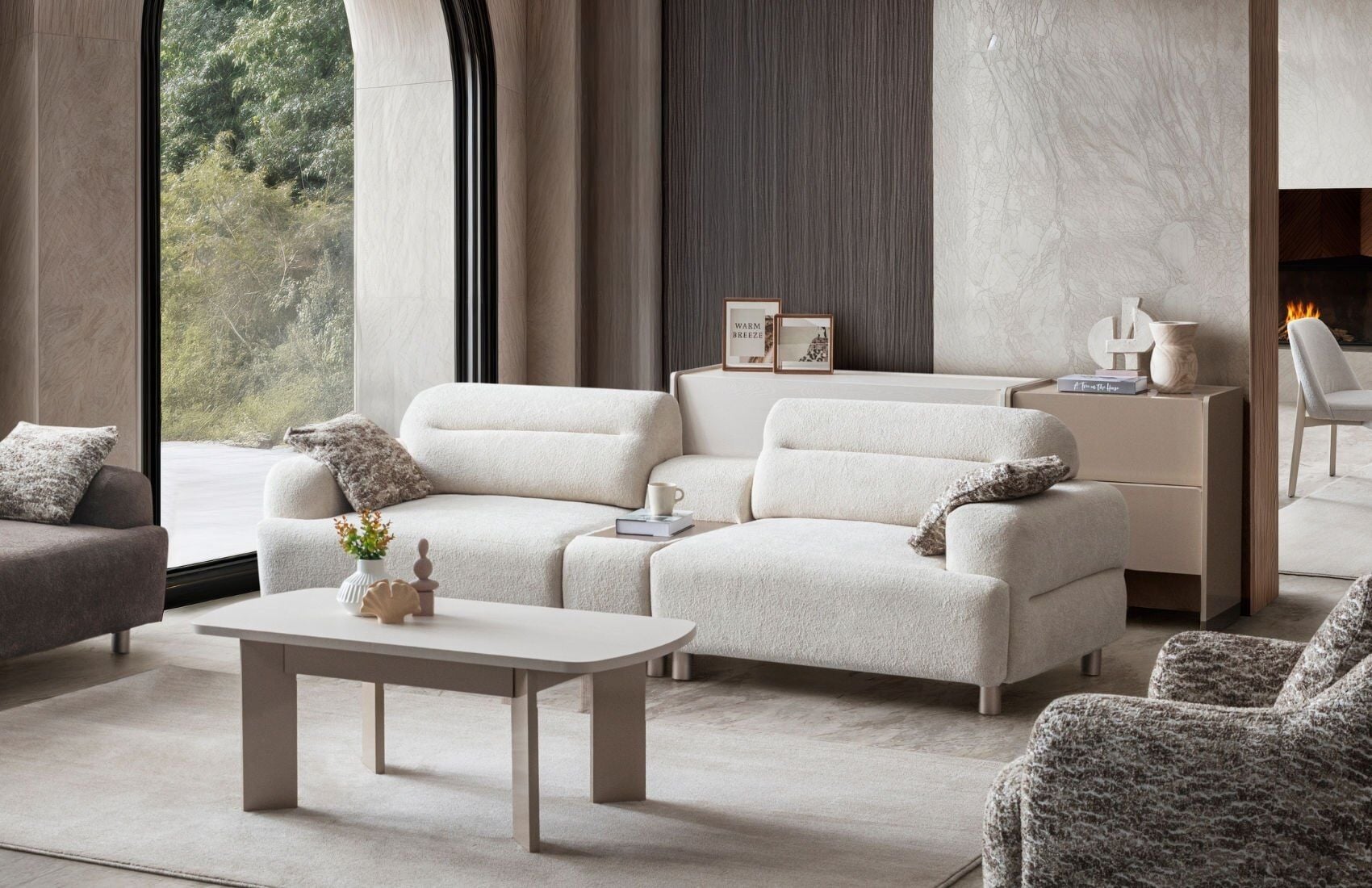 Japandi Üçlü Koltuk