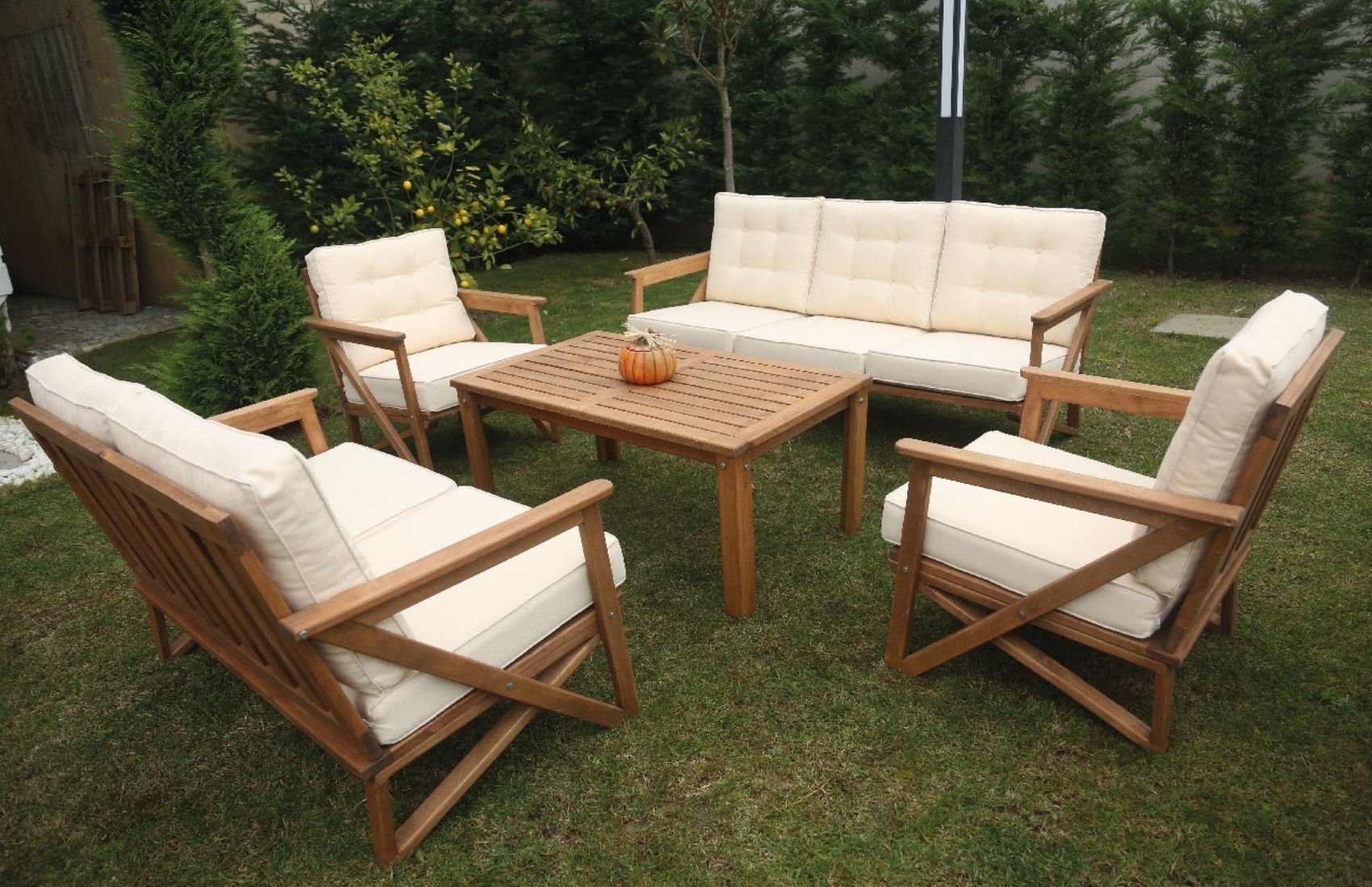 Roma Kestane Bahçe Takımı (Krem)