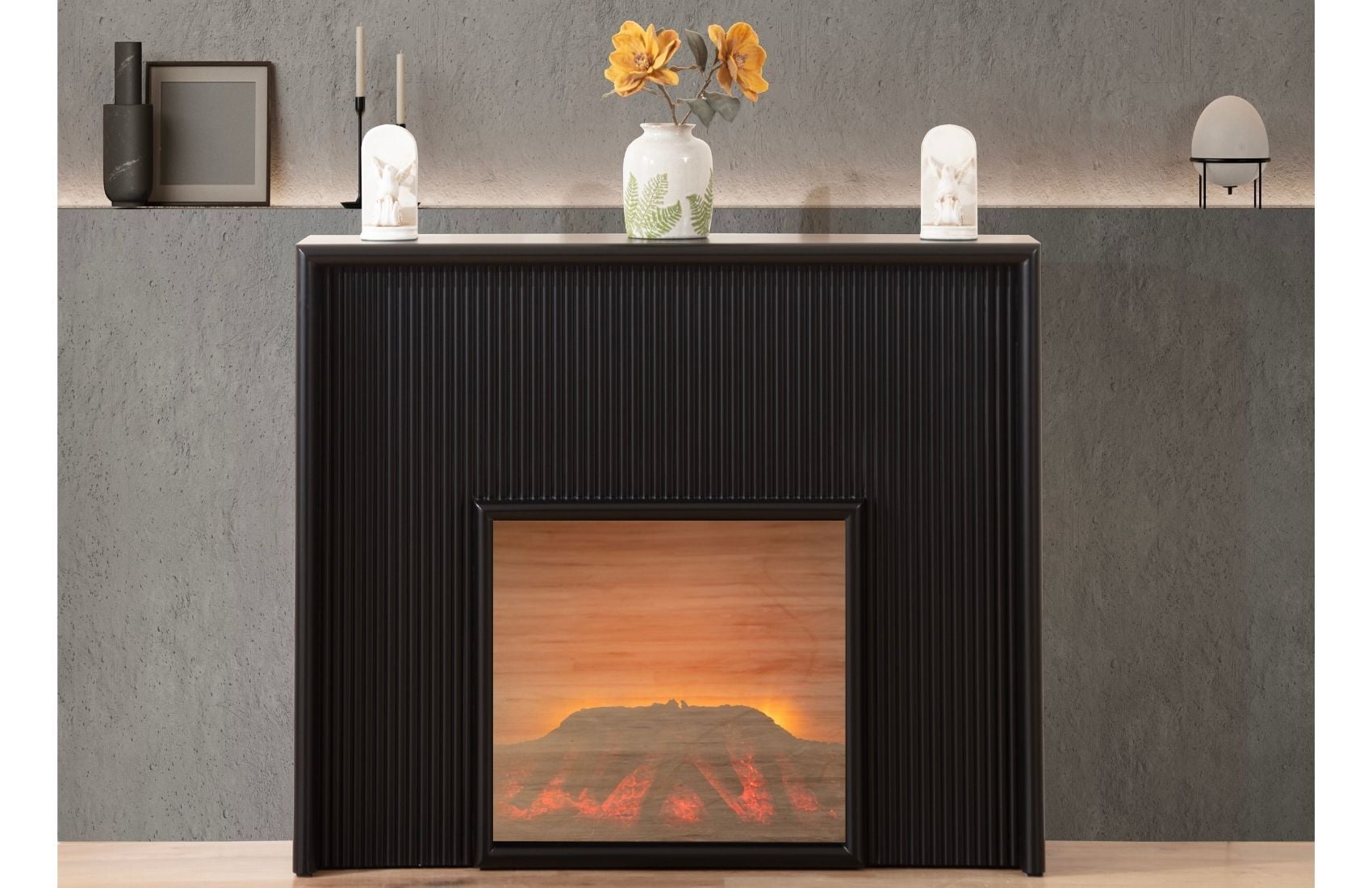 556 Şömine 1 Siyah