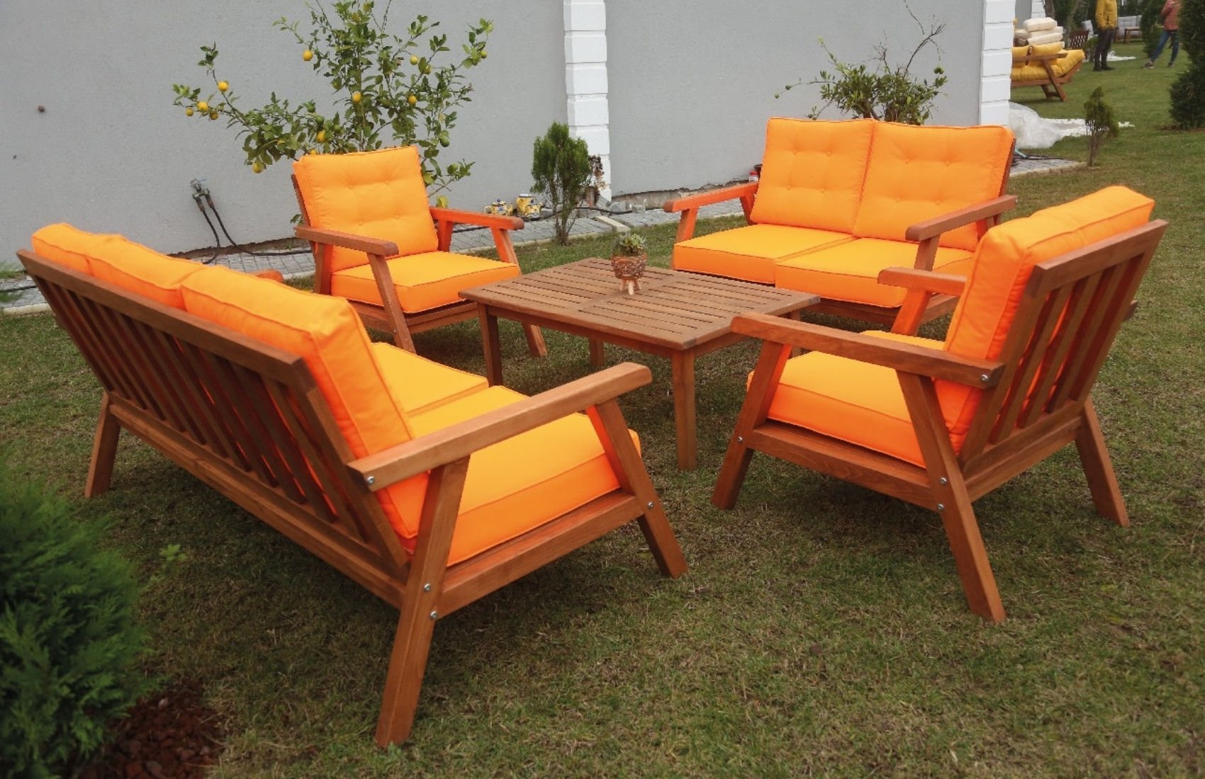 Brüksel Kestane Bahçe Takımı (Turuncu)