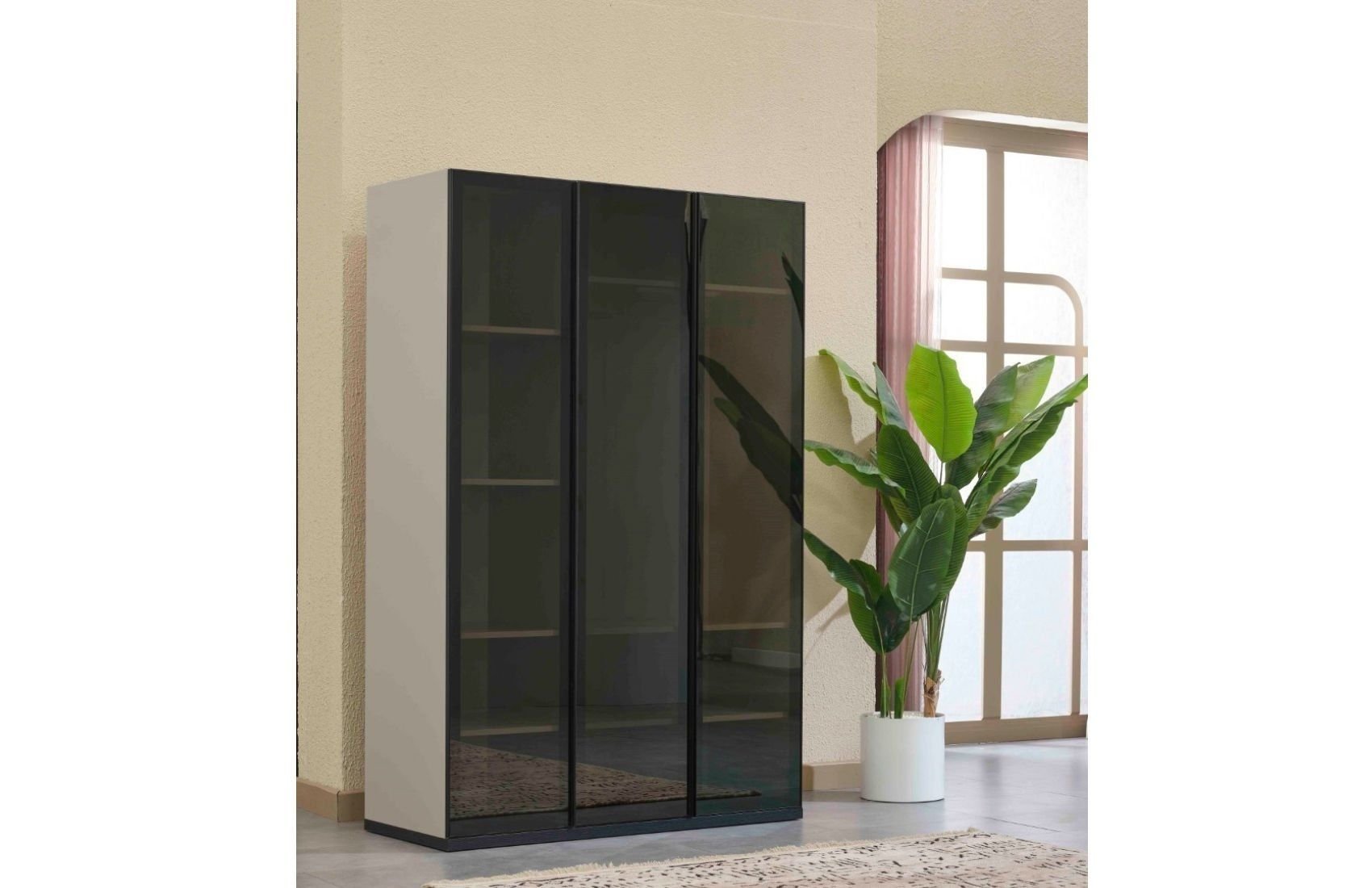 Roma Genç Üç Cam Kapaklı Gardırop