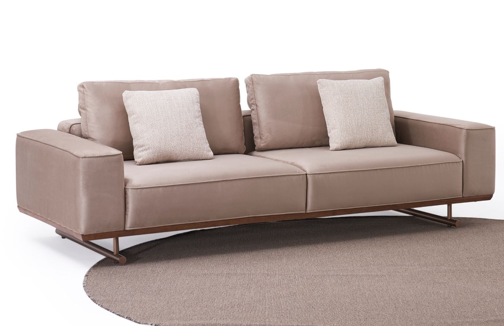 Wagon Üçlü Koltuk Kare Kol