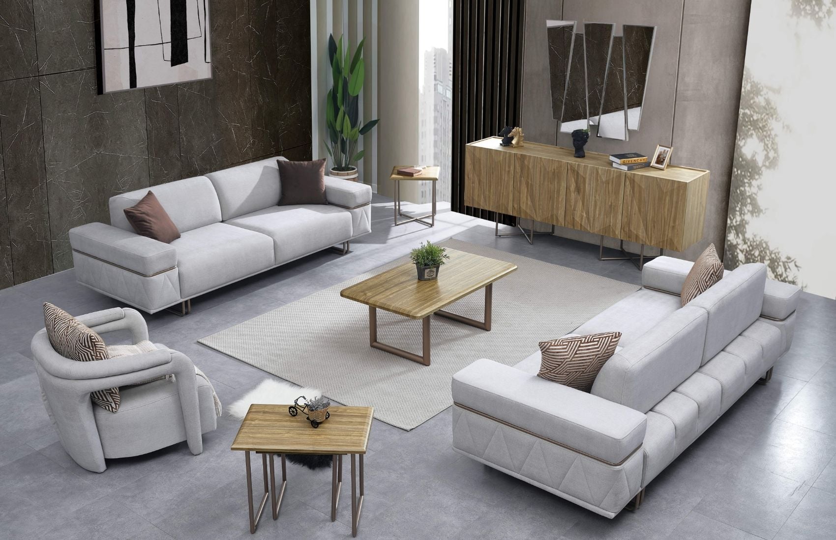 Oslo Koltuk Takımı (Ceviz)