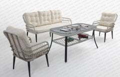 Pisa Üçlü Oturma Grubu(Beyaz)