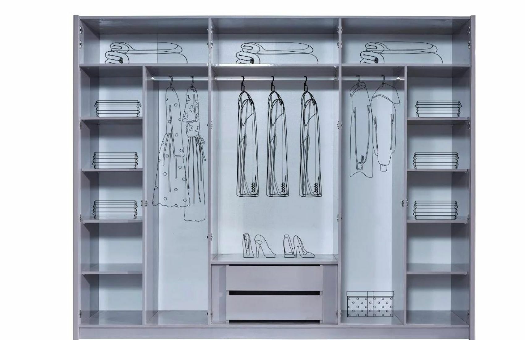 Malta Gardırop(6 Kapaklı)