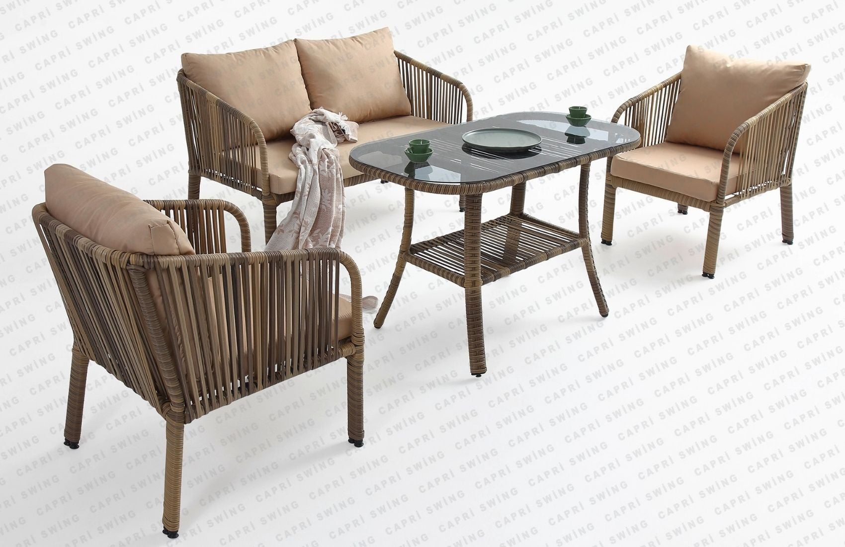 Artemis İkili Oturma Grubu (Açık Kahve)