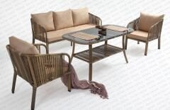 Artemis Üçlü Oturma Grubu (Açık Kahve)