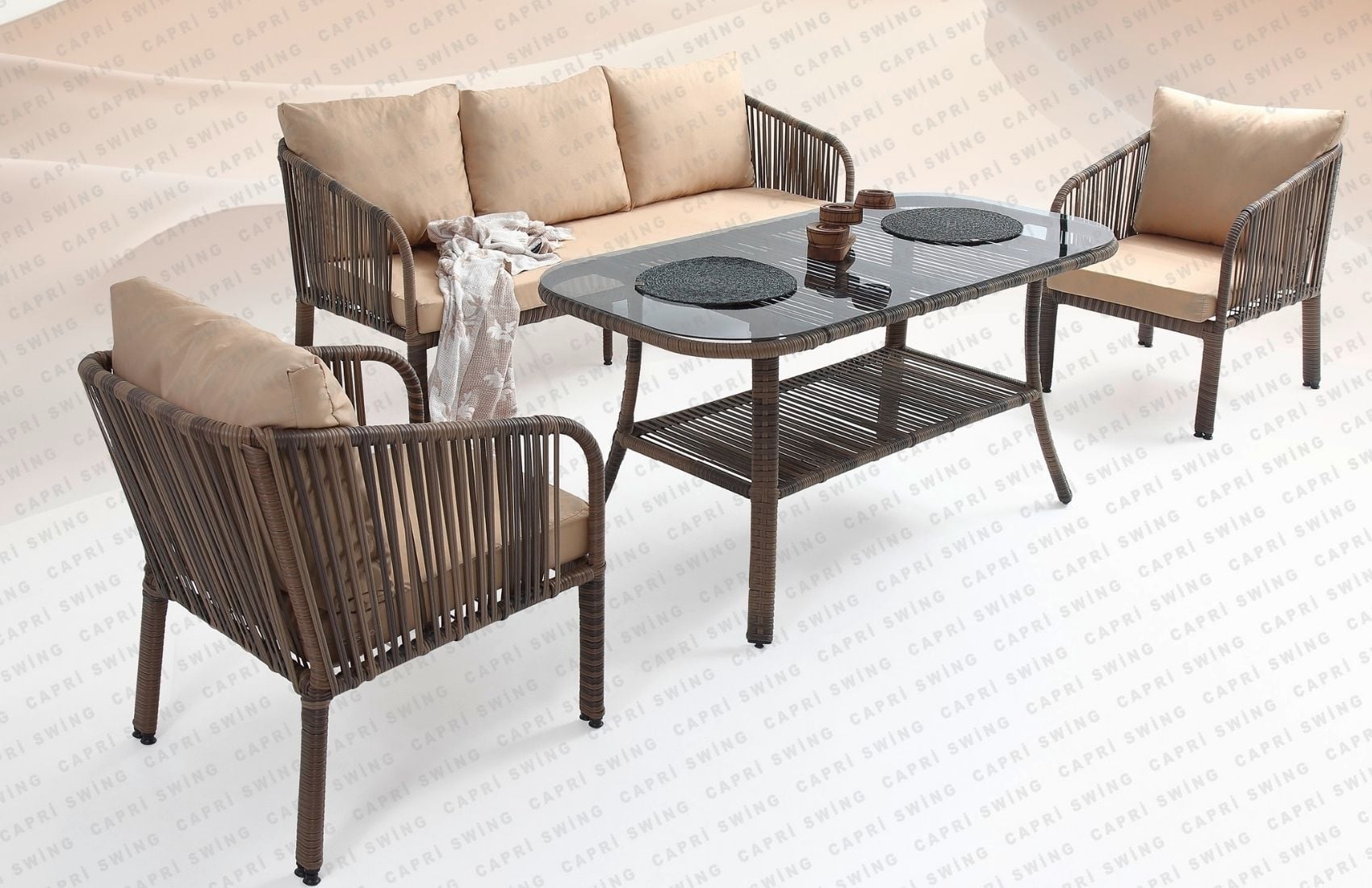 Artemis Üçlü Oturma Grubu (Kahve)