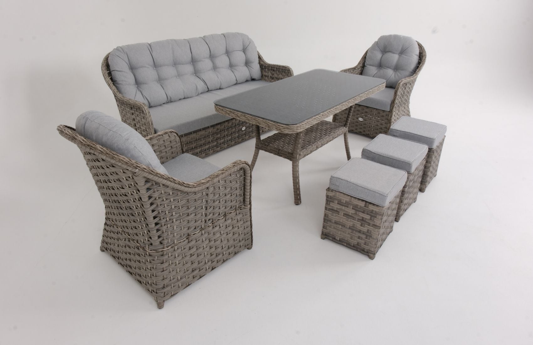 Ada Üçlü Oturma Grubu (Gri)