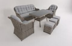 Ada Üçlü Oturma Grubu (Gri)