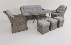 Ada Üçlü Oturma Grubu (Gri)