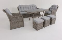 Ada Üçlü Oturma Grubu (Gri)