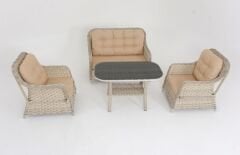 Pares İkili Oturma Grubu (Krem)