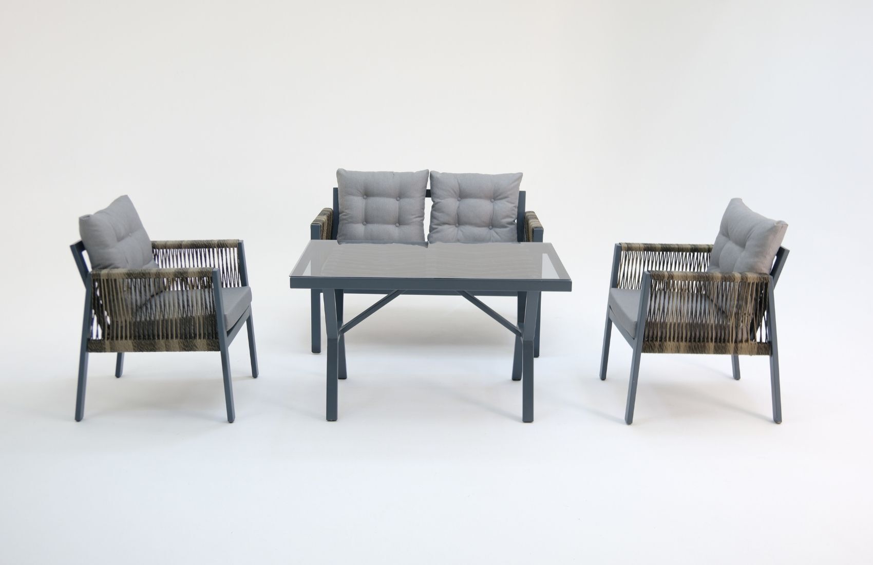 Petra İkili Oturma Grubu (Gri)