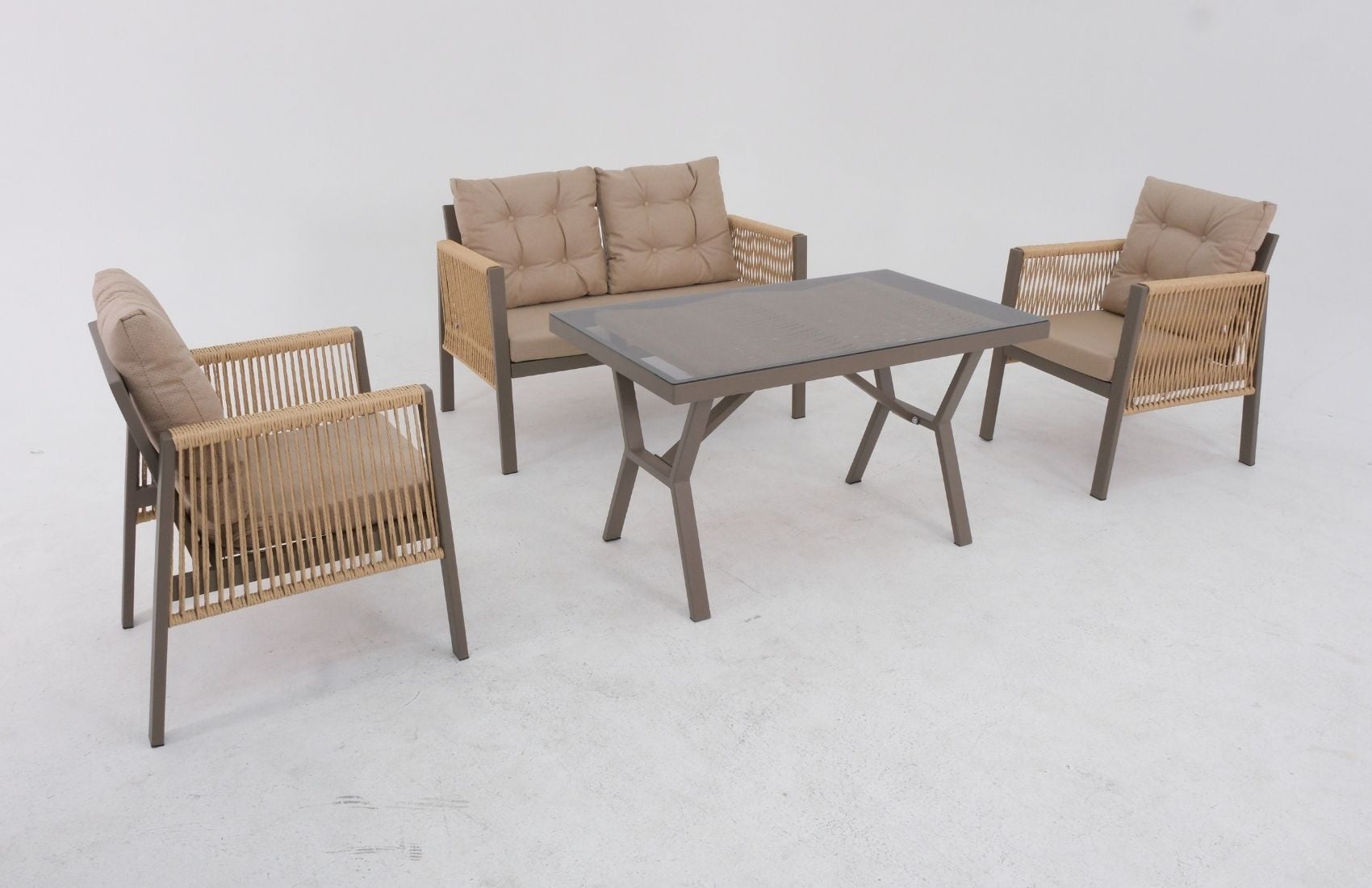 Petra İkili Oturma Grubu (Krem)