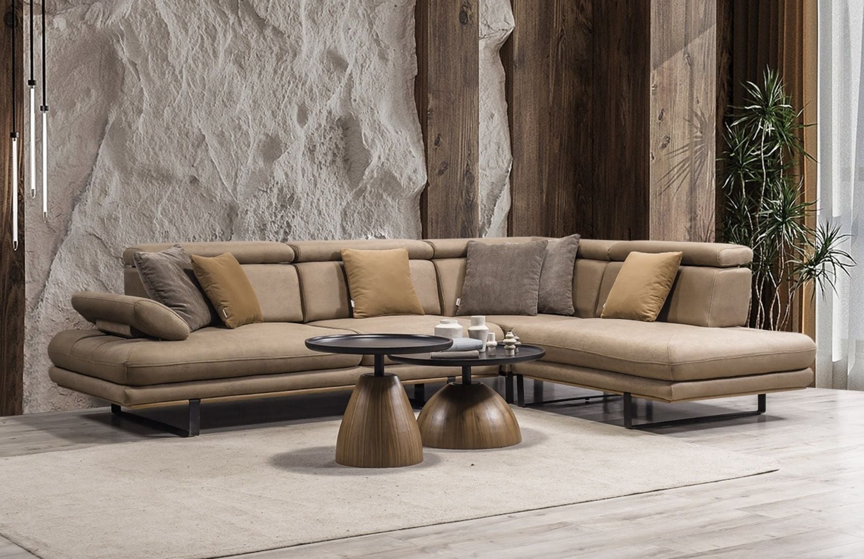 Tesla Balkon Köşe Koltuk 3+K+90B